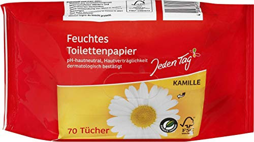 Jeden Tag feuchtes Toilettenpapier Kamille, 70 Tücher