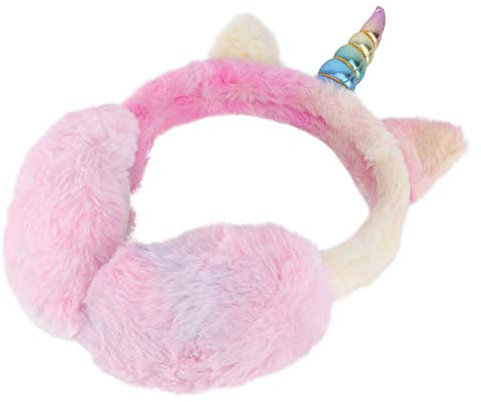Amosfun Einhorn Ohrenschützer Plüsch Ohrenwärmer Winter Ohrenschützer Ohrabdeckungen für Kaltes Wetter Rosa