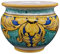Sicilia Bedda - VASO IN CERAMICA SICILIANA - Prodotto Artigianale di Alta Qualità - Altezza 14 CM Diametro 15 Cm (Maioliche Tradizionali)