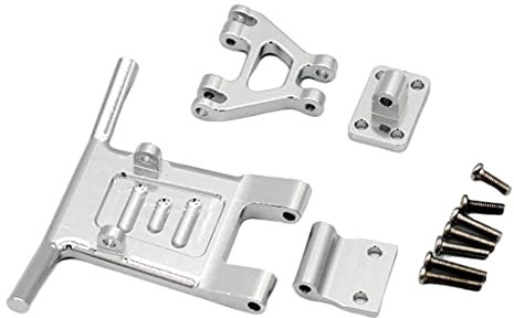 F Fityle RC Metall Frontschutz & Stoßstange Set für Wltoys 124016 124019 1/14 144001 Raupenmodell Buggy Trucks Zubehör - Silber