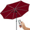 WMLBK 104 LEDs Sonnenschirm Lichterkette mit 8 Helligkeitsmodi,3AA Batteriebetrieben,IP65 Wasserdichte Batteriebox,Infrarot-Fernbedienung für Terrassenschirme,Campingzelte,Haus,Garten (Weiß)