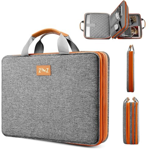 ZINZ Schlanke und Erweiterbare Laptop Tasche 13 13.3 13.6 14 Zoll Hülle Langlebige Recycelte Aktentasche für MacBook Air/Pro 13-14 M1 M2 M3 2021-2023 Pro/Max,13.5 Surface Laptop 4/3,D02G02