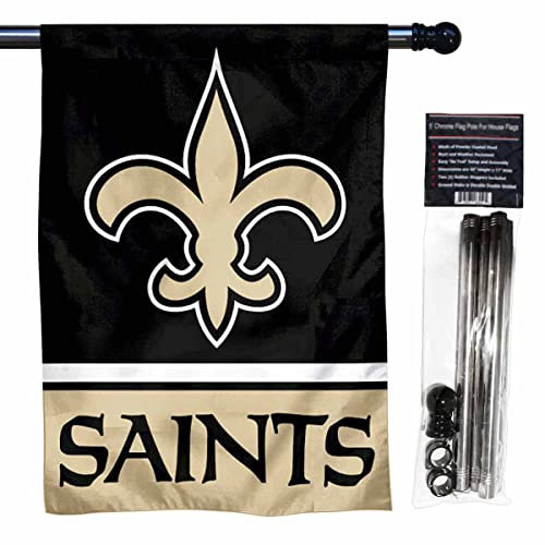 WinCraft Saints Banner Haus Flagge, Flaggen und 152 cm Flaggenstock Set