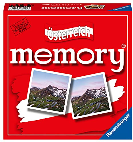 Ravensburger Memory® Österreich - 88393 - der Spieleklassiker mit Bildern aus Österreich, Merkspiel für 2-8 Spieler ab 4 Jahren