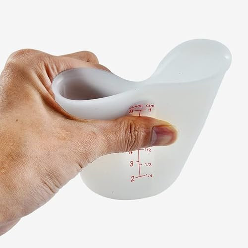 3 tazas medidoras flexibles de silicona, tazas de fusión para resina epoxi, mantequilla, chocolate y más, taza medidora de silicona para apretar y verter con marcado onza/ml