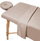 saloniture Set di lenzuola per lettino da massaggio, in microfibra, di alta qualità, include lenzuola piatte e con angoli e copertura per culla per il viso, colore: marrone sabbia