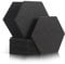 Rdutuok 12 Stück Akustik Panel,30x26x1cm Hexagon Akustik Absorber Schallschutzplatten Akustikpaneele Wand für Tonstudio, Büro,Studio und Wanddekoration (Schwarz)
