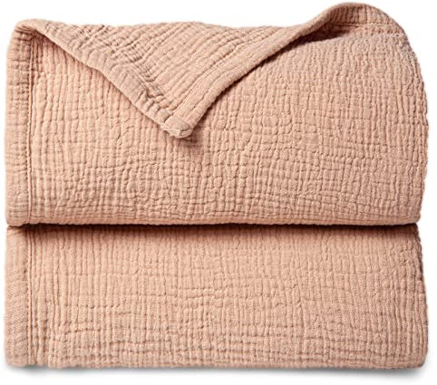 Lulu moon Musselin Decke Baby - Atmungsaktive Babydecke,Baby Decken Neugeborenen,Weiche Krabbeldecke für Kinder,Musselin Schlafdecken für Kleinkinder Mädchen Junge 120x120cm (Rosa)
