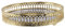 Wresetly Vassoio portaoggetti in dorato in vetro gestore di trucco scrivania cosmetica dessert vassoio espositivo 17,5 cm