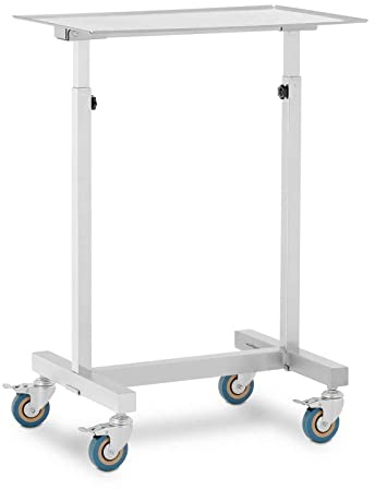Steinberg Systems SBS-LF-151 Instrumententisch mobil 600 x 400 mm höhenverstellbar 2 3 Instrumentenwagen Instrumententisch höhenverstellbar Instrumententisch Edelstahl