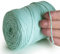 MeriWoolArt® Makramee Garn 2 mm x 250 m Baumwollkordel, recyceltes weiches Baumwollgarn für das Stricken von Pflanzenhängern, Schmuckherstellung, Häkeltaschen (Aqua, 2mm)