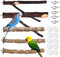 5 Stück Natur Sitzstangen Set Für Vögel, Wellensittich Käfig Zubehör, Naturholz Vogel Sitzstangen, Vogelschleifklauen Klettern Stehend Vogelkäfig Zubehör Wellensittiche Für Kanarienvögel Finken Petie