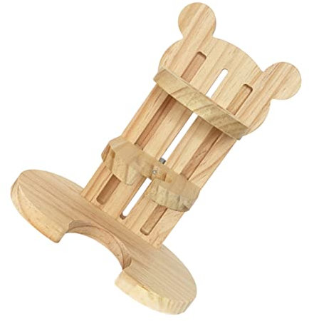 HAPINARY Hamster Wasserflaschenhalter aus Holz Ständer für Trinkflasche Kesselaufbewahrung und Wasserbehälter für Hamster Meerschweinchen und Kaninchen Holzfarbe