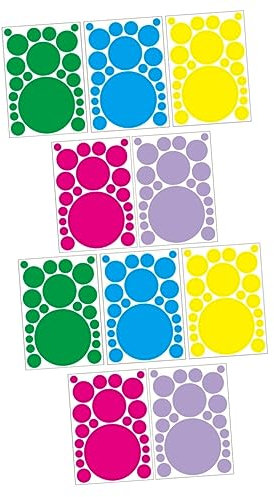 Toyvian 10blätter Wandtattoo Rund Für Kinderzimmer Teiliges Pastellfarben Selbstklebende Wandsticker Für Spielzimmer Und Schlafzimmer Hochwertige Dekoration Für Oberflächen