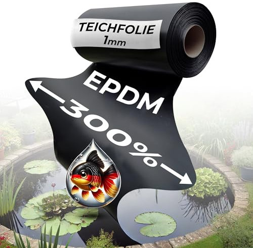 Black Forest Pond Shop - Teichfolie EPDM 8x4m hochelastische langlebige EPDM Folie 8x4m für Teich Schwimmteich Wasserlauf Hochbeet Badeteich