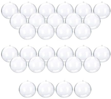 Generic 30 X acryl-Ornamente, Durchsichtige, Kugeln zum Befüllen Acrylkugeln 2cm für Geburtstag, Weihnachten, Zuhause