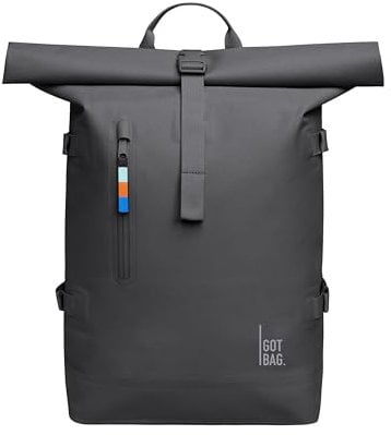 GOT BAG Rucksack Rolltop 2.0 | Laptop Rucksack wasserdicht mit Herausnehmbarer 15,6“ Laptoptasche | 31 Liter Füllvolumen Rollrucksack (shark)