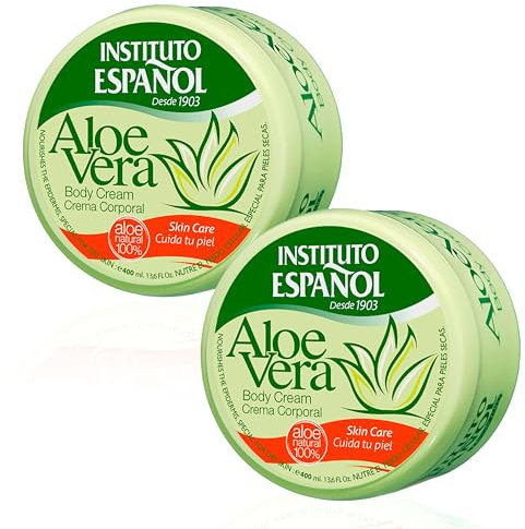 Instituto Español Aloe Vera Creme Körpercreme für Hände, Füße, Feuchtigkeitscreme Creme für Trockene Haut, Gesichtscreme für den täglichen Gebrauch, set 800ml