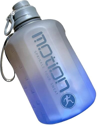 Motion Sports 2.4L Waterproof Water Bottle, Gallon Water Bottle for Weight Loss, Fitness, Gym, Yoga, Camping, Outdoor Sports