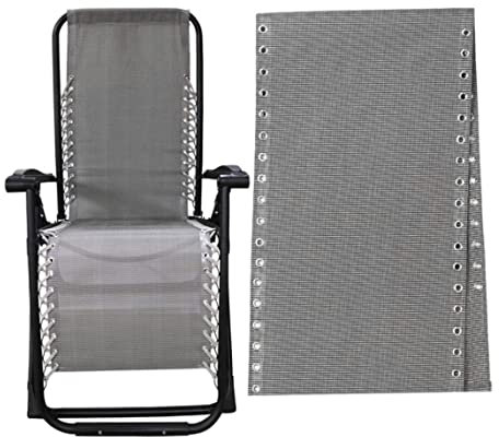 Hilai Liegestuhl Ersatzbezug, universeller Ersatzbezug für Sonnenliege, atmungsaktiver Ersatzbezug aus Stoff für Gartenliege, grau, Gartenarbeit