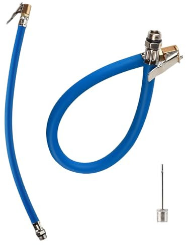 JRJRN 2 Pcs Tyre Inflator Hose Adapter, Inflator Pump Extension Hose Adapter, Motorcycle Valve Air Rubber Hose, Tyre Inflator Valve Extension, Inflator Rubber Air Hose for Car Motorcycle Bicycle