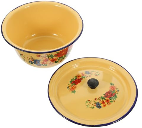 SHOWERORO Ciotola Smaltata Retro Con Multifunzionale Per e Alimenti Design Per e Decorazioni Domestiche