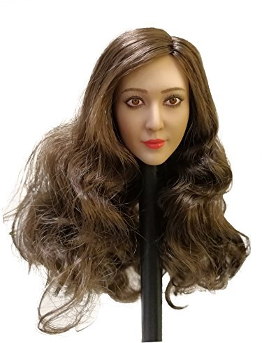 VUSLB 1/6 Scale Asia Kopf with Brown Hair for 12 weiblich Body