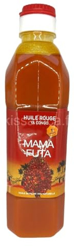 Huile de Palme Rouge Mama Futa 500ml – Huile de Palmiste Naturelle pour Cuisine Africaine Authentique – Sauce Graine, Mafé, Plats Traditionnels
