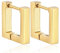 AFCJLTO 2 pcs Gold Creolen Ohrringe für Damen, Eckige Creolen, Geometrische Quadratische Ohrringe, hypoallergen, Geschenkidee für Frauen, minimalistischer und modischer, für Damen Geschenk, Gold