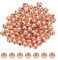 PATIKIL Rose Gold Filled Spacer Beads, 90Pcs 4mm Metal Smooth Round Ball Beads for Bracelet Jewelry Making Necklace DIY