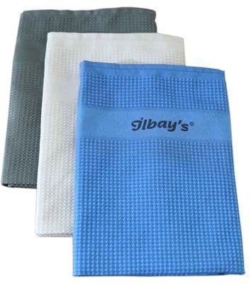 ilbay's [3er Set] 60 x 40 cm Mikrofaser Reinigungstücher – Streifenfreie Reinigung ohne Reinigungsmittel für Auto, Küche, Bad und Haushalt (Blau)