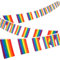 GGUFAY Bandierine Colorate, Bandiera Arcobaleno Gay, Gay Pride Bandiera, Bandiere Lgbt Per Feste, Sfilate Del Mese Dell'Orgoglio, Interni Ed Esterni, Decorazione Del Giardino 7 Metri, 25 Bandiera