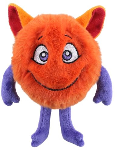 The Puppet Company Orange Micro-Monster Finger Puppet - Soft Plush Womp Character Toy for Imaginative Play, Storytelling, and Early Learning - 14cm