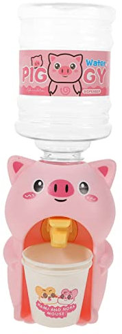 KONTONTY 1 Stück Fun Wasserspender Mini-Wasserspender für Karikatur Brunnenspielzeug Trinken klein Miniatur-Wasserspender für Kinderspielzeug Plastik Rosa Zufällige Farbe