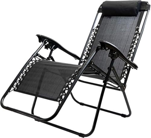 HomeVibe® Zero Gravity Chair Recliner – Folding Sun Lounger with Adjustable Locking Recline, Cup Holder, Headrest, Heavy Duty Steel Frame – Garden, Patio, Camping, Beach & Outdoor Relaxing Chair