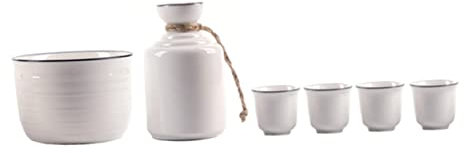 LABRIMP Set Di Sakè in Porcellana Bicchieri Per Bottiglie Di Sakè Giapponese Stile Elegante Bottiglie Di Vino Alla Moda