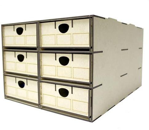 Model Train Storage Box with 18 Multi-Compartment Drawers for Locomotives and Rolling Stock