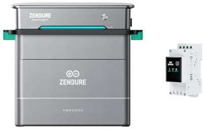 Zendure Solarflow Hyper 2000 avec AB2000X 1920Wh, ZD3CT, Centrale Électrique de Balcon avec Entrée Solaire 1800W, Charge AC Bidirectionnelle 1200W