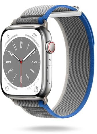 ONEFLOW Nomad Strap Kompatibel mit Apple Watch Ultra 1 (49mm) Armband Outdoor aus Nylon Stoff, Sportarmband mit Klettverschluss, Textil iWatch Armbänder Damen Herren Sport, Mountain Lake