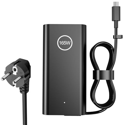 165W 28V 5.893A USB-C Netzteil für Laptop Kompatibel mit Dell Precision 5680 5690 XPS 17 9720 9730 Inspiron 14 Plus 7430 16 Plus 7640 HA165PM210 DA165PM210 Netzteiladapter