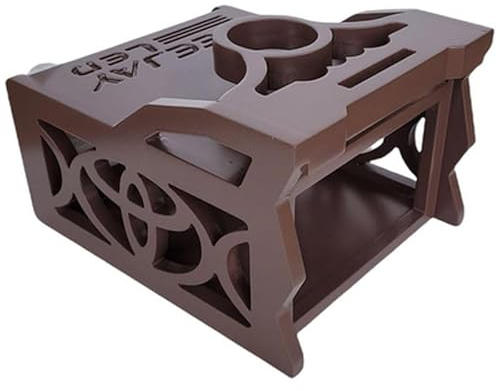 DEEJAY LED Boîtier en bois One Din Two EQ - Boîtier de contrôleur audio de voiture en MDF marron avec porte-gobelet, logo DEEJAY LED - Boîte en bois 1 DIN EQ - Étui en bois personnalisé pour égaliseur