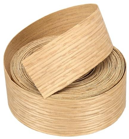 sourcing map 7.62mx38mm Wood Edge Banding,Iron on Edging Strip Red Oak | Pre-Glued Iron on Edging Strip, Plywood Wood Grain Repair Tape,for Cabinet Repair, Furniture Restoration, Handicraft DIY