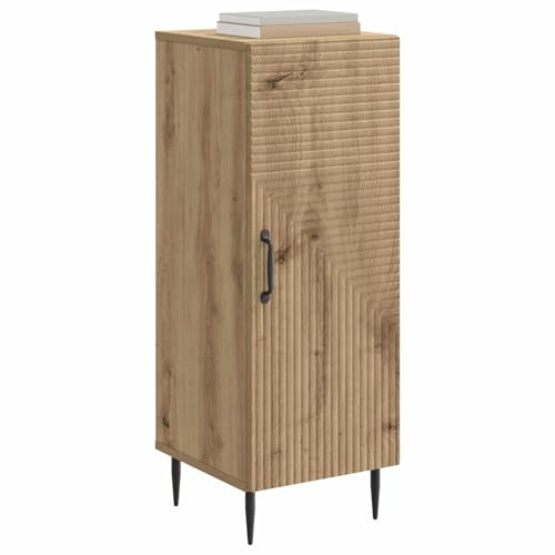 vidaXL Sideboard Artisan-Eiche 33 x 34,5 x 89,5 cm Holzwerkstoff, Vintage rechteckiger Sideboard, stylische Aufbewahrung, moderner Esszimmer-Schrank, Coole Ergänzung, Raumorganisator