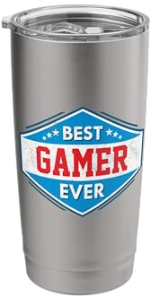 Best Gamer Ever, Funny Video Gaming Quote, Cool Player Stainless Steel Insulated Tumbler