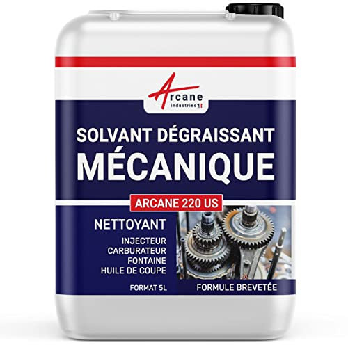 Solvant dégraissage mécanique nettoyant injecteur carburateur fontaine graisse huile de coupe pieces - 5 L - ARCANE INDUSTRIES