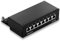 deleyCON CAT6a Panneau de Brassage 8 Ports Bureau & Montage Mural - Blindé - Prise 8X RJ45 - TIA568A TIA568B - Noir