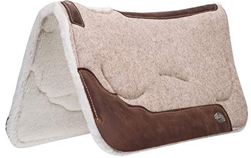 Weaver Leather Schabracke aus 100% Wollfilz, mit Gel-Einsatz und Merinowoll-Fleece-Innenfutter, Dunkelgrau, 81 x 81 cm