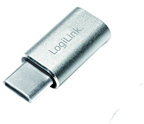LogiLink AU0041 - micro-USB (Buchse) zu USB-C (Stecker) Adapter, silber