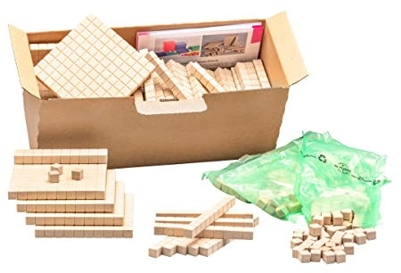 WISSNER aktiv lernen - Dienes Klassensatz zum Dezimalrechnen 432 Teile - RE-Wood