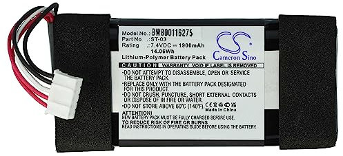vhbw Li-Polymer battery 1900mAh (7.4V) for speakers boxen replaces Sony ST-03